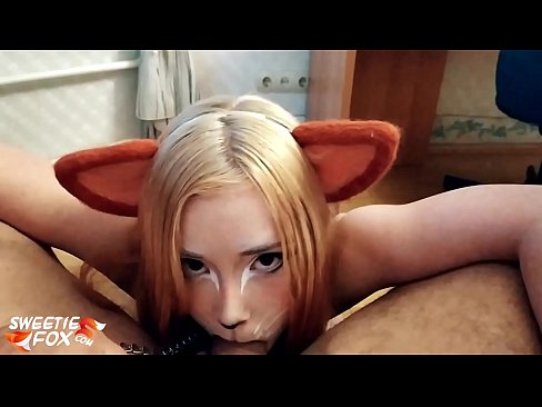 ❤️ Kitsune slikt lul en sperma in haar mond Super sex at us ❌❤